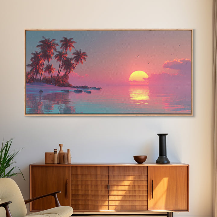 Elegant Japanese Style Crane Standing In Water With Subtle Ink Wash Effect As Minimalist Wall Art For Home Office