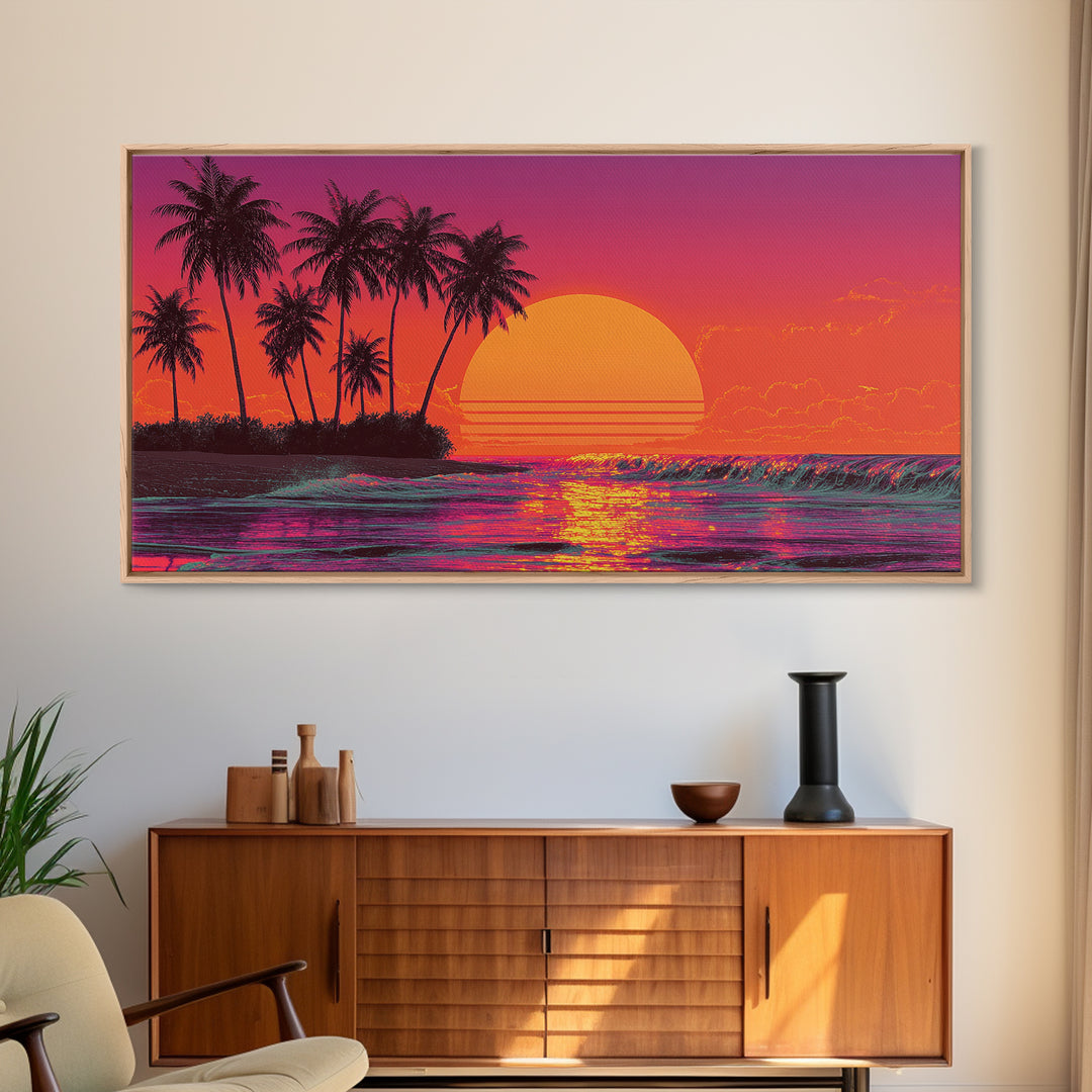 Colorful Multicolor Abstract Cosmic Hand Art Print On Canvas With Vibrant Psychedelic Design Wall Art
