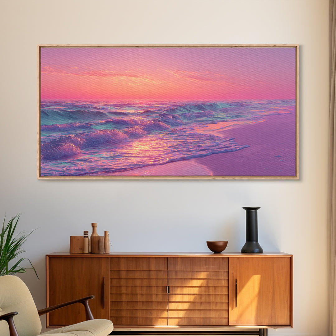 Elegant Jellyfish Digital Illustration Wall Art Canvas Print With Blue And Purple Tones For Coastal And Nautical Decor Lovers