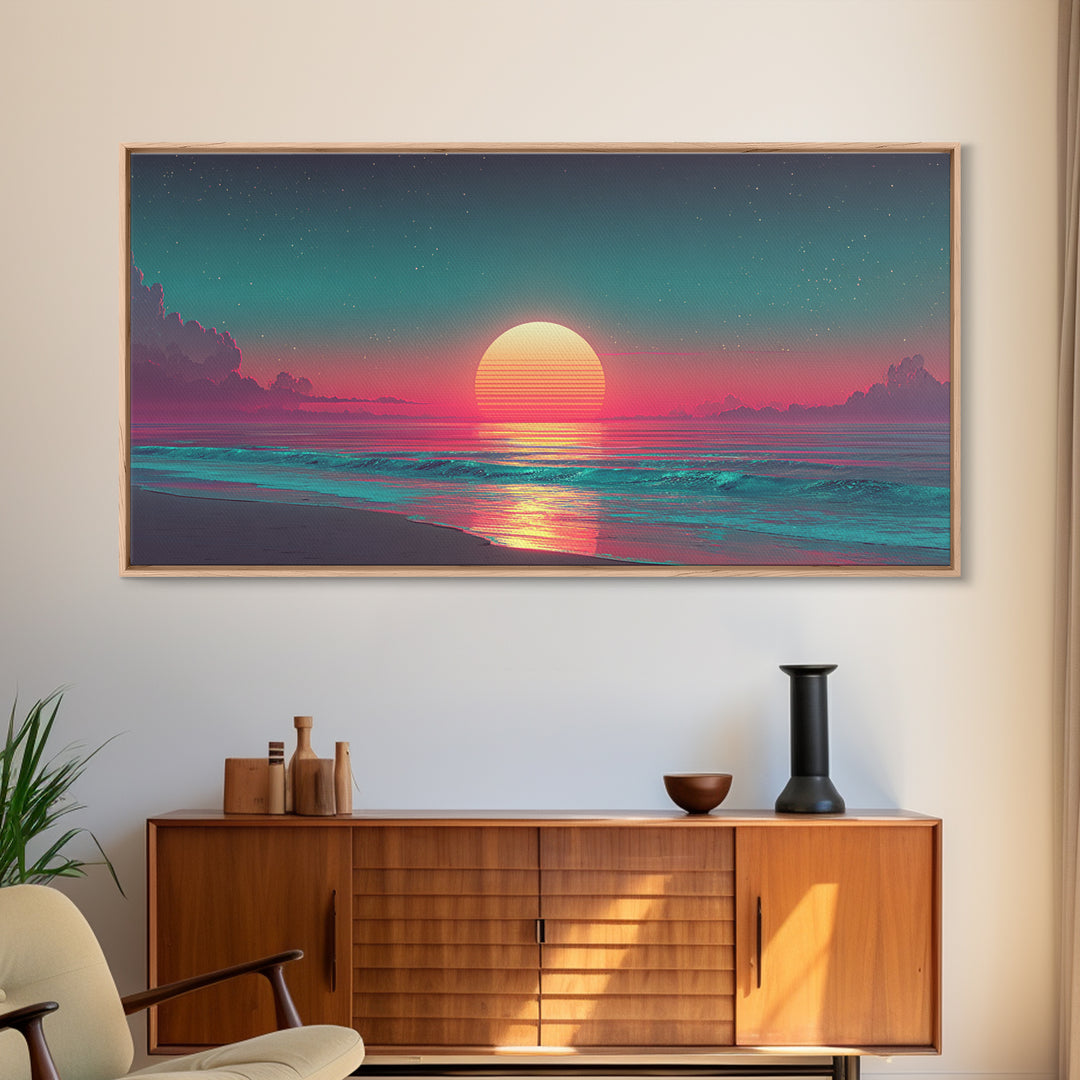Tranquil Landscape Painting With Ducks On A Calm Forest Lake Original Wall Art Canvas Print For Rustic Home Decor