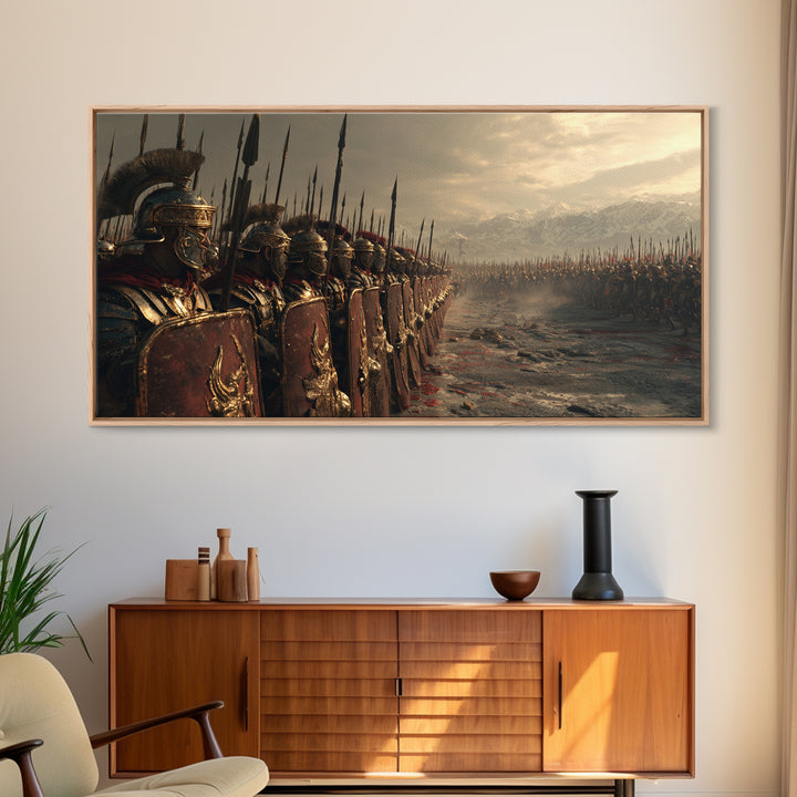 Epic Roman Legion Army Ancient Warriors Battlefield Military Wall Art Canvas Print Perfect For History Buffs And Office Decor