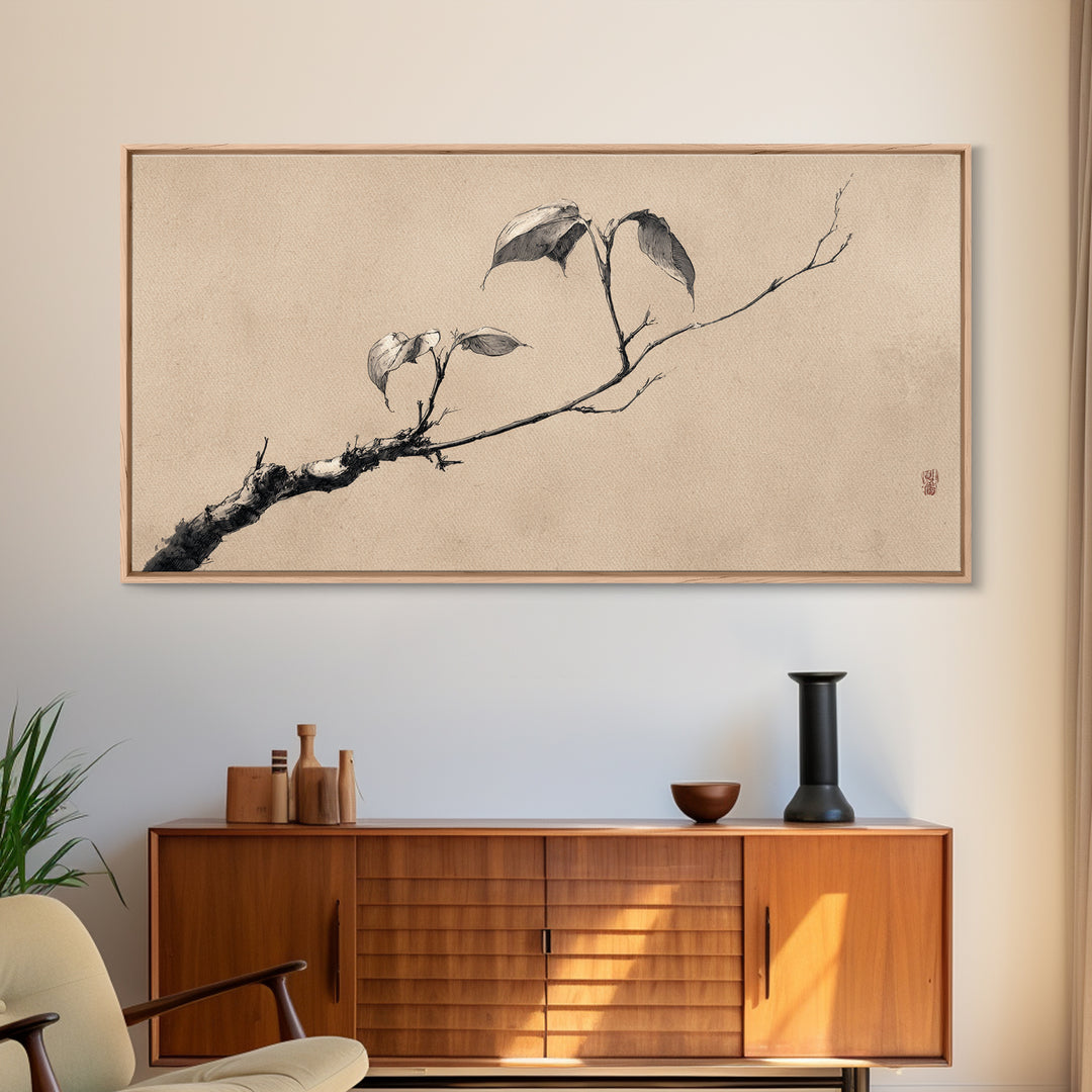 Rustic Old Wooden Boat Water Lily Pond Classic Landscape Painting Framed Canvas Print