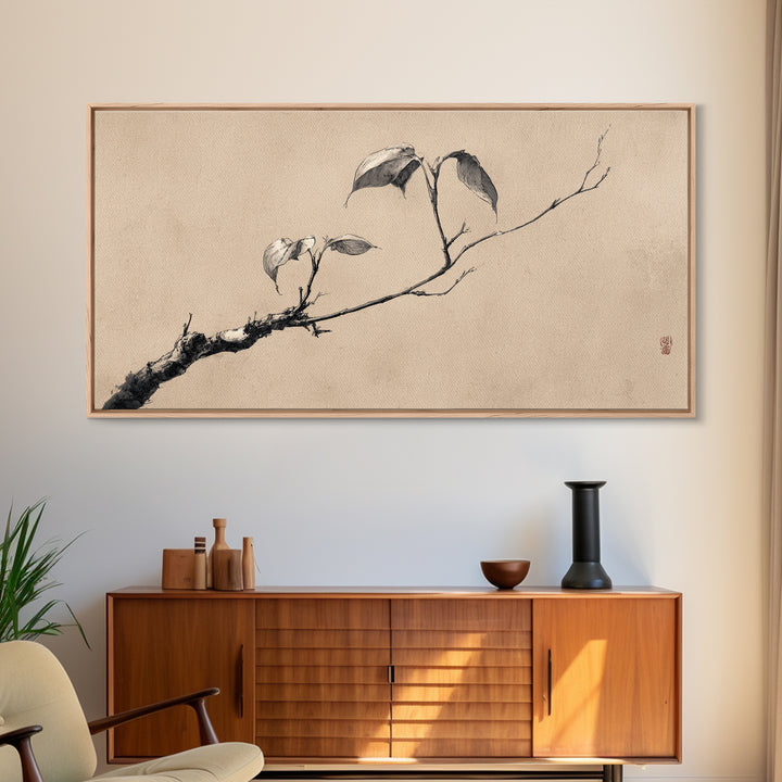 Rustic Old Wooden Boat Water Lily Pond Classic Landscape Painting Framed Canvas Print