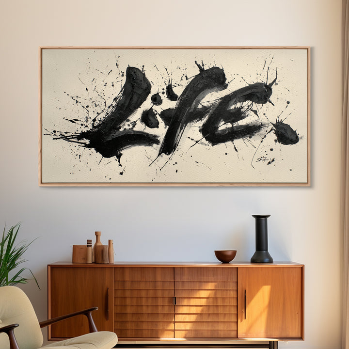 Deep Forest Lake Landscape Painting Wall Art Framed Canvas Print Rustic Home Decor Nature Artwork Large Print