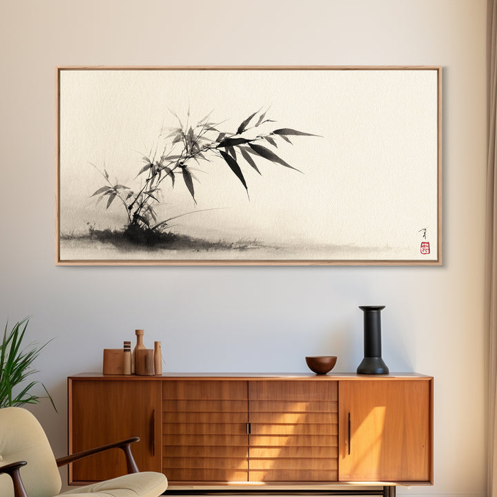 Autumn Mountain Canyon Landscape Painting Framed Canvas Print Large Wall Art Rustic Home Decor For Living Room Bedroom Office Wall Decor