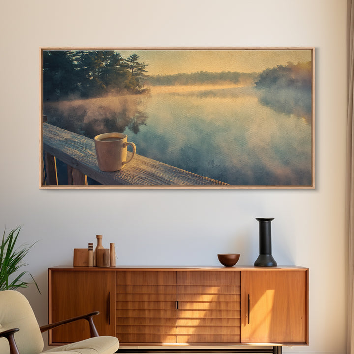 Epic Warrior At Sunset Landscape Scene Large Framed Canvas Print Dramatic Fantasy Wall Art
