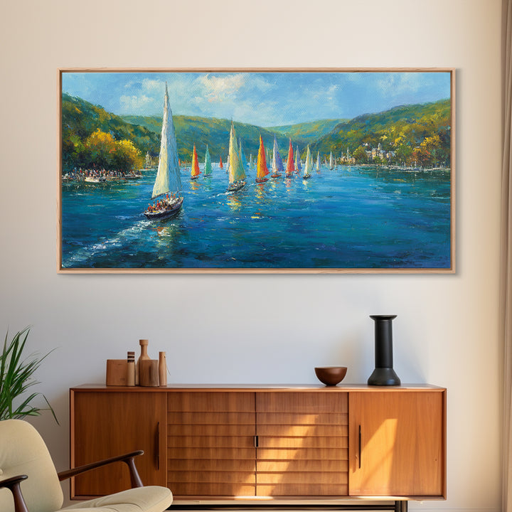 Sunset Neon Tropical Beach Painting Wall Art Canvas Print Vibrant Coastal Home Decor For Living Room And Office