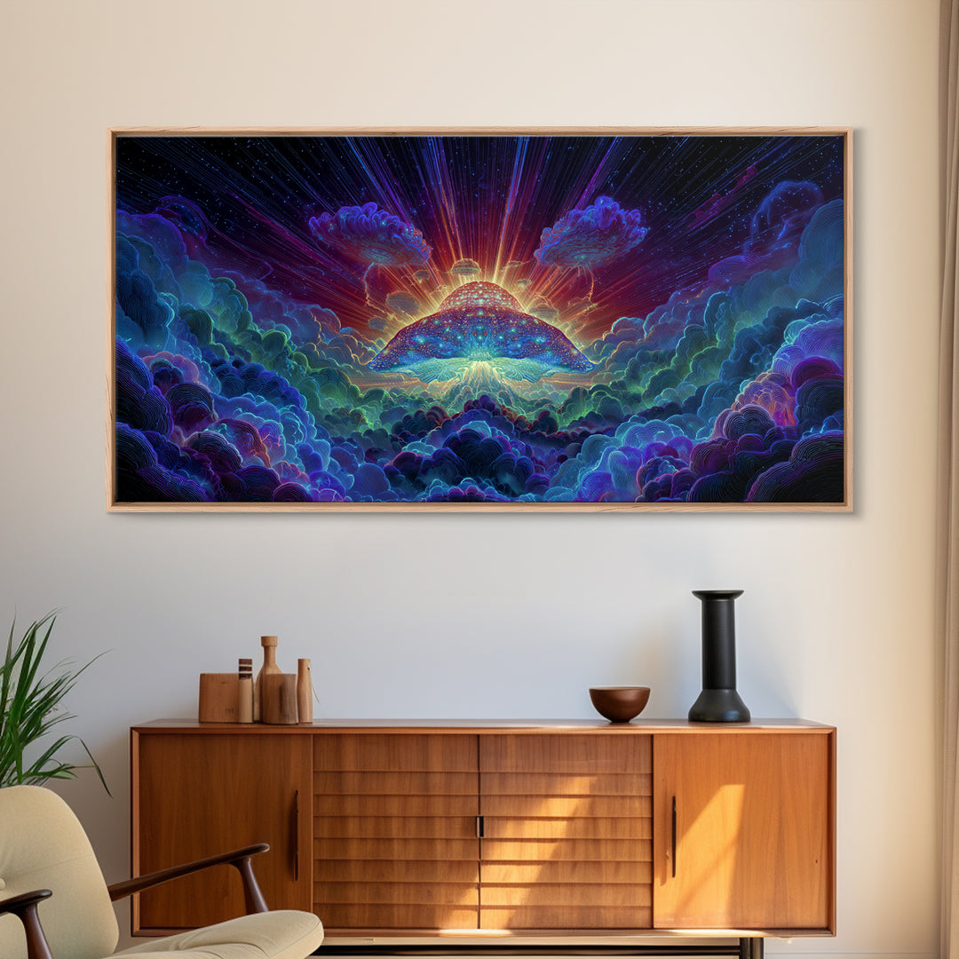 Colorful Psychedelic Abstract Art Painting Canvas Print Wall Art For Home Office Living Room Modern Contemporary Artwork Large Wall Art