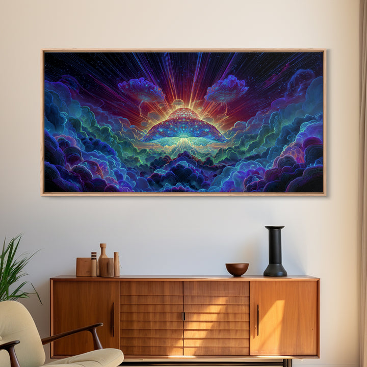 Colorful Psychedelic Abstract Art Painting Canvas Print Wall Art For Home Office Living Room Modern Contemporary Artwork Large Wall Art
