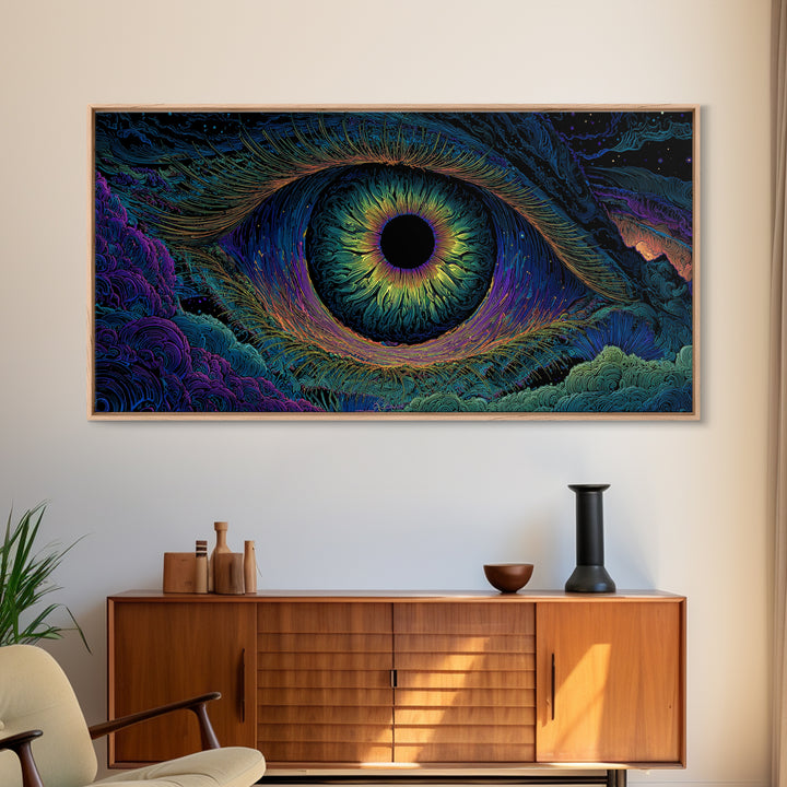 Vibrant Swirling Forest Sunset Painting Canvas Print Wall Art Large Framed Canvas Print Boho Home Decor Modern Wall Art Living Room Decor