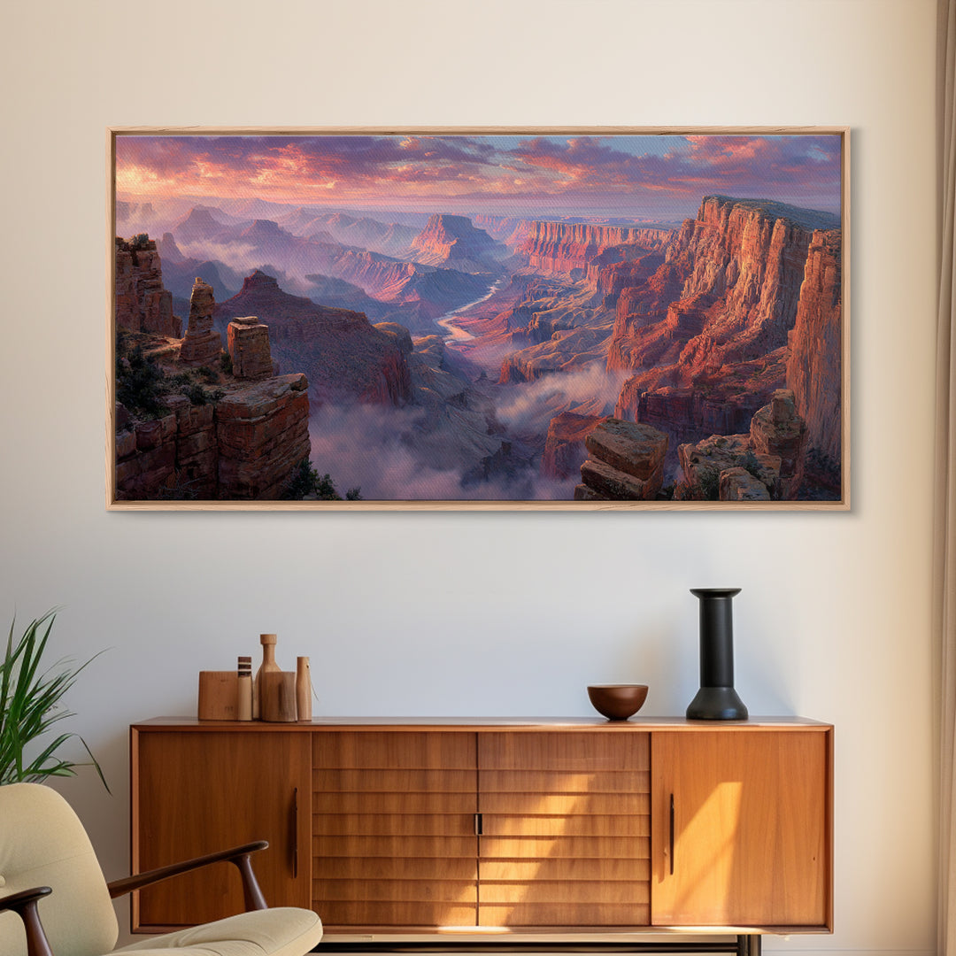 Grand Canyon Landscape Sunset Canvas Print Scenic Nature Wall Art Large Modern Art Home Decor