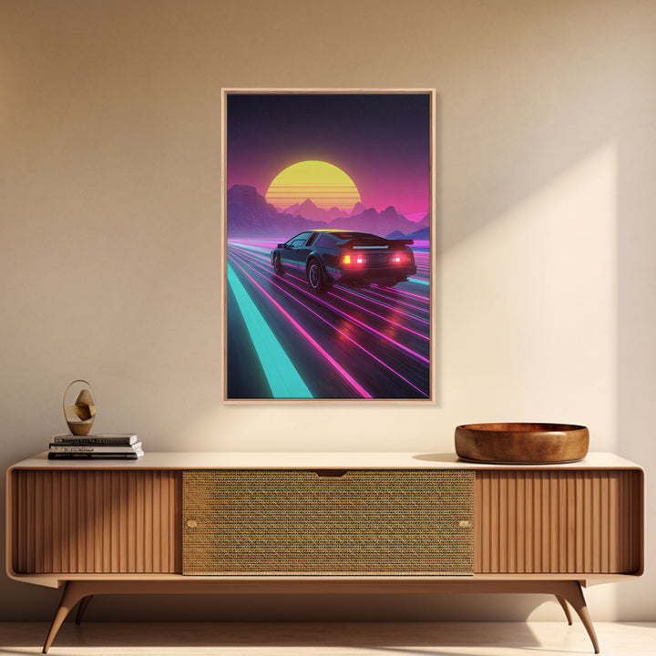 Artistic Blue Abstract Cloud Sky Landscape Painting Wall Art Canvas Print For Modern Home Decor