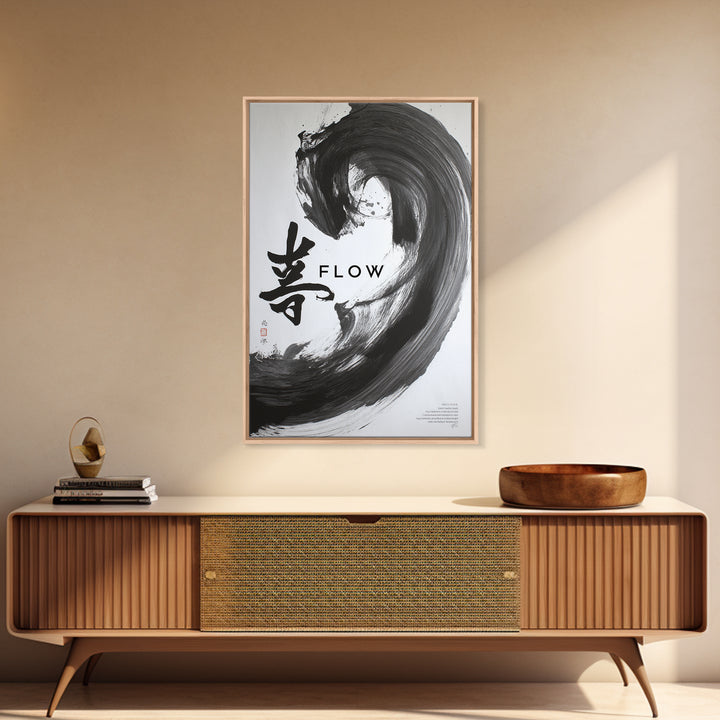 Monochromatic Stones In Tranquil Water Minimalist Wall Art Canvas Print Black And White Modern Home Decor