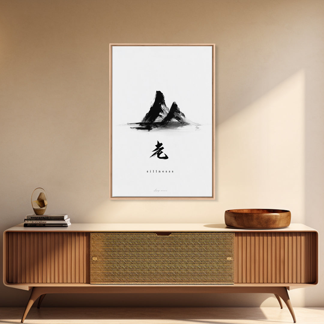 Peaceful River Mountain Landscape Wall Art Canvas Print For Cozy Rustic Home Decor And Calming Bedroom Decoration