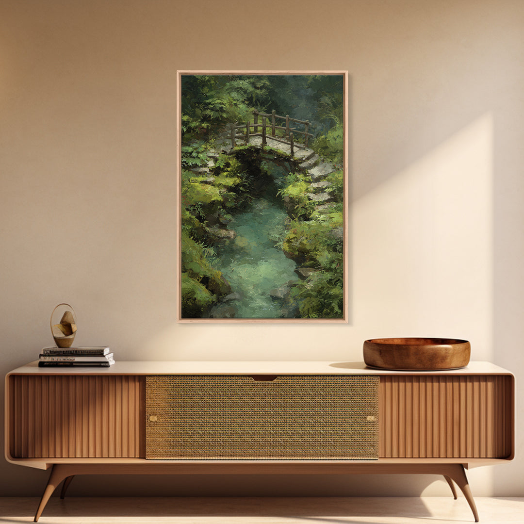 Enchanted Forest Glowing Lotus Tree and Meditating Buddha Colorful Spiritual Wall Art Canvas Print For Yoga Studio or Bedroom