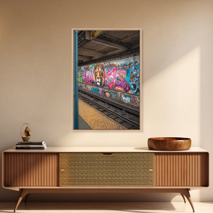 Abandoned Urban Ruins Graffiti Art Canvas Print Unique Wall Art For Industrial Home Decor And Loft Spaces