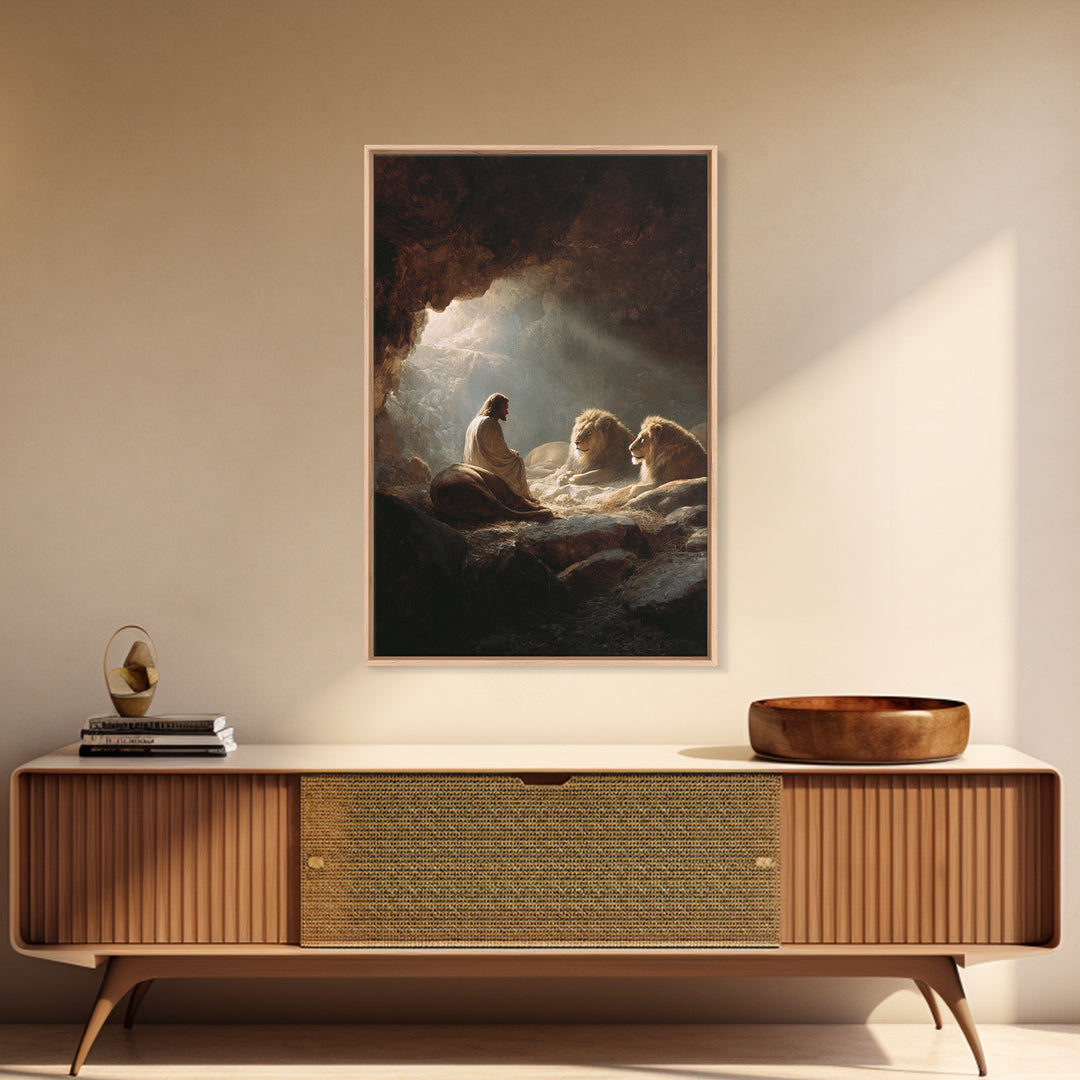 Epic Fantasy Knight Holding Sword Lightning Sky Dramatic Painting | Modern Canvas Print Wall Art For Home Decor Office