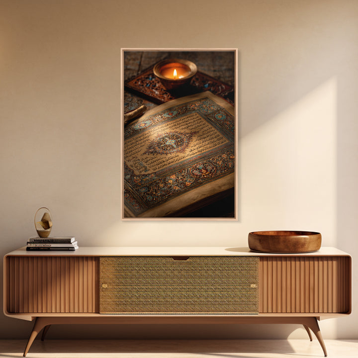 Majestic Castle In Clouds Illuminated By Golden Rays Spiritual Fantasy Wall Art Canvas Print For Home Decor