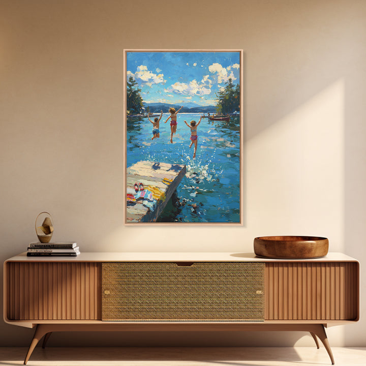 Spiritual Angelic Being In Radiant Clouds Framed Canvas Print Inspirational Wall Art For Meditation Room And Home Decor