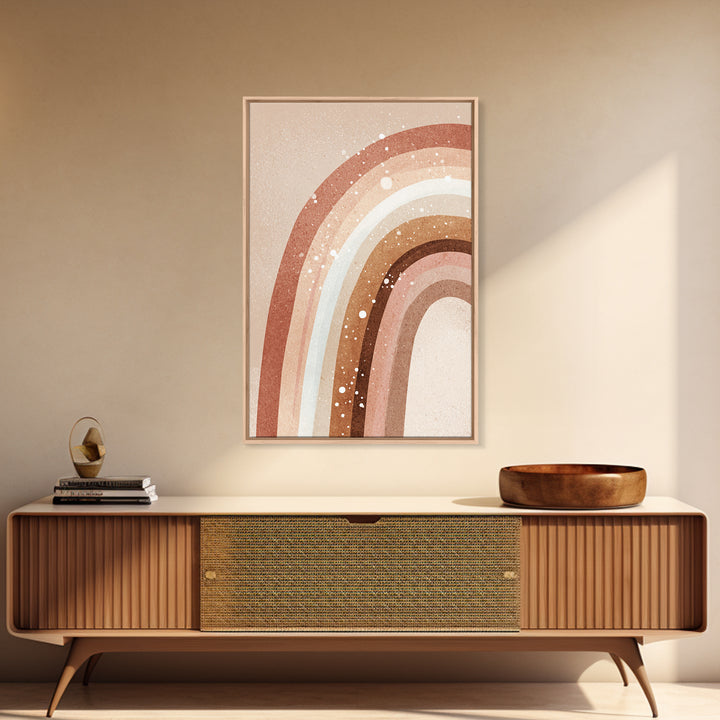 Boho Terracotta Rainbow Wall Art, Neutral Abstract Print, Earth Tone Decor, Nursery Wall Art, Minimalist Home Decor Gift