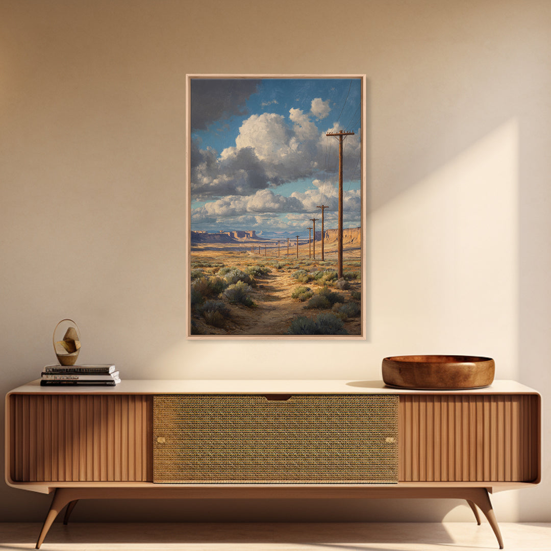 Serene Sunset Landscape Of Monument Valley With Red Rock Buttes And Blue Sky Framed Canvas Print Large Wall Art For Home