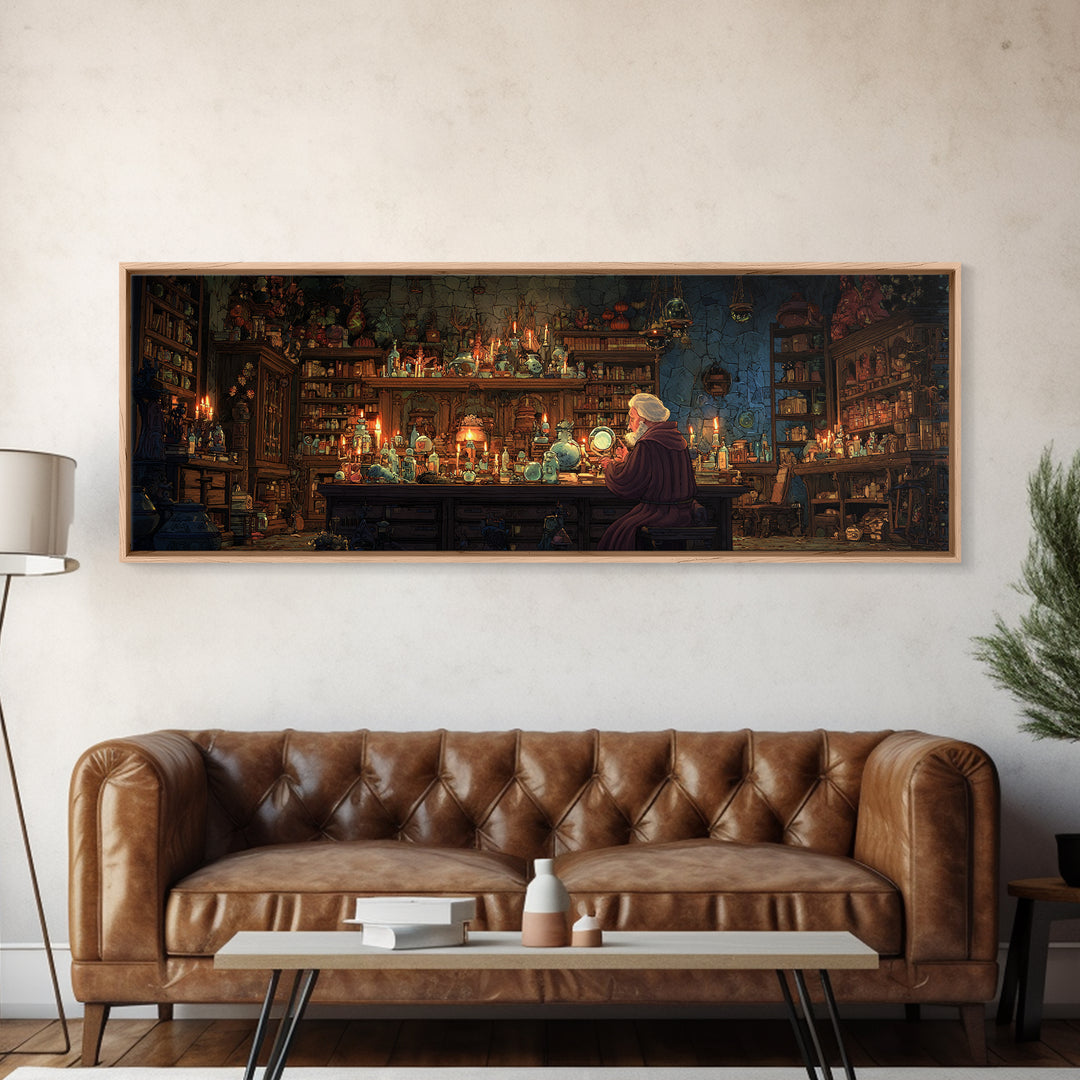 Epic Knight Silhouette Against Mystical Glowing Tree Fantasy Wall Art Canvas Print
