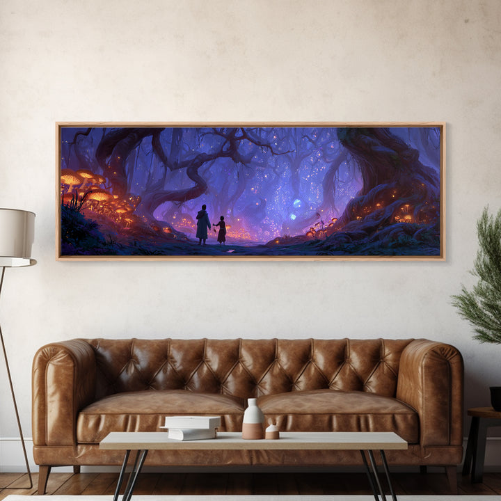 Subway Interior Vivid Street Art With Wolf Mural Framed Canvas Print Urban Wall Art For Modern Living Room Decor
