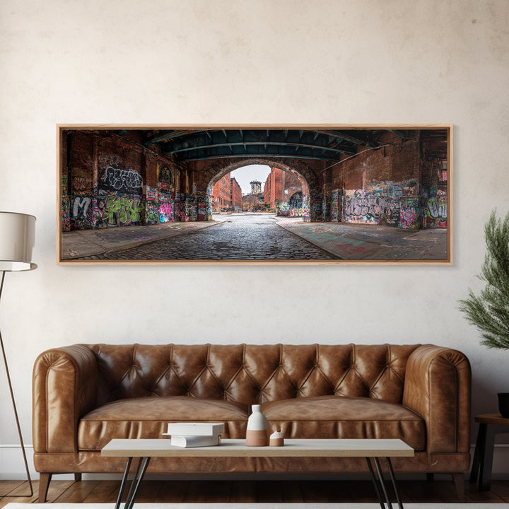 Moody Dramatic Landscape With Sunlight Breaking Through Clouds Beautiful Nature Wall Art Oil Painting Framed Canvas Print For Home