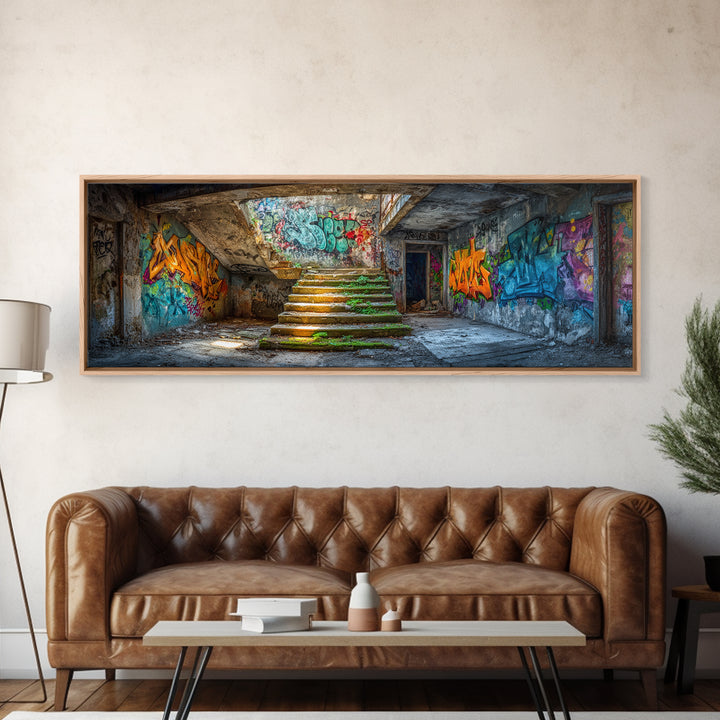 Dramatic Epic Fantasy Battle Scene Painting Wall Art Framed Canvas Print with Fiery Skies and Mythical Elements for Home Decor