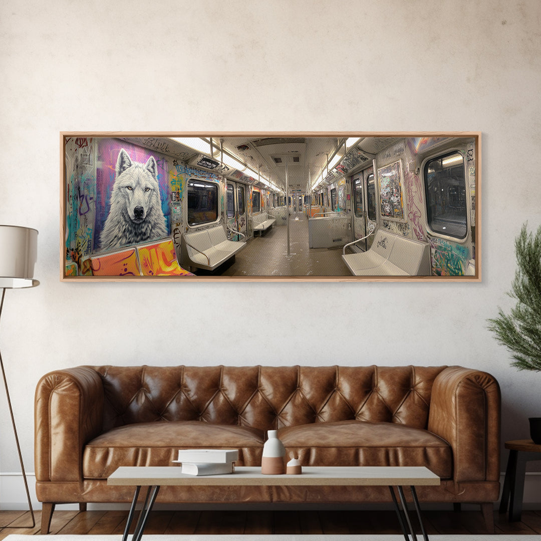 Rooftop View Of Man Climbing Among Ancient Trees With Magical Fairy Light Landscape Canvas Print For Whimsical Decor