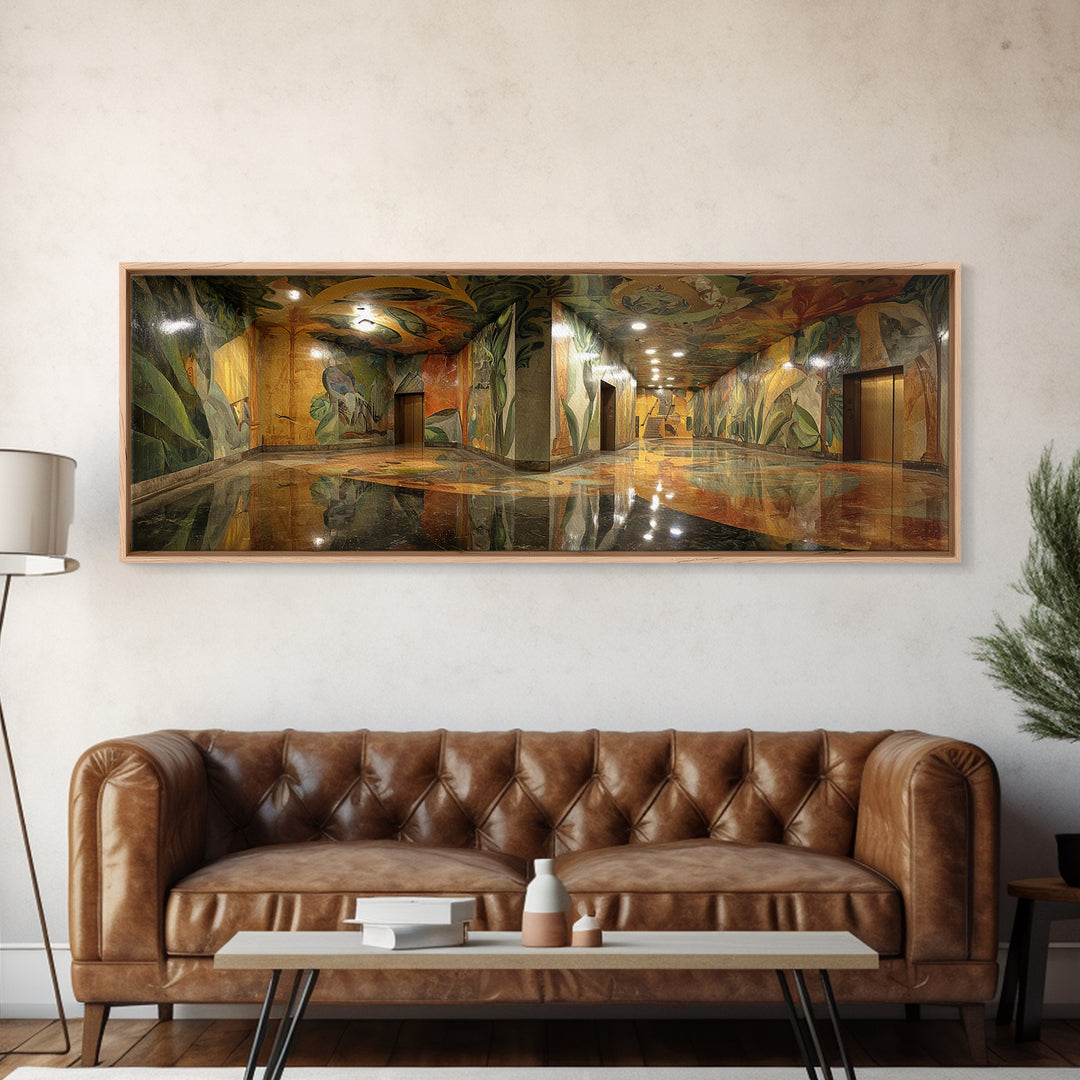 Dramatic Wolf Graffiti Street Art Tunnel Mural Wall Art Canvas Print Bold Urban Decor For Home And Office