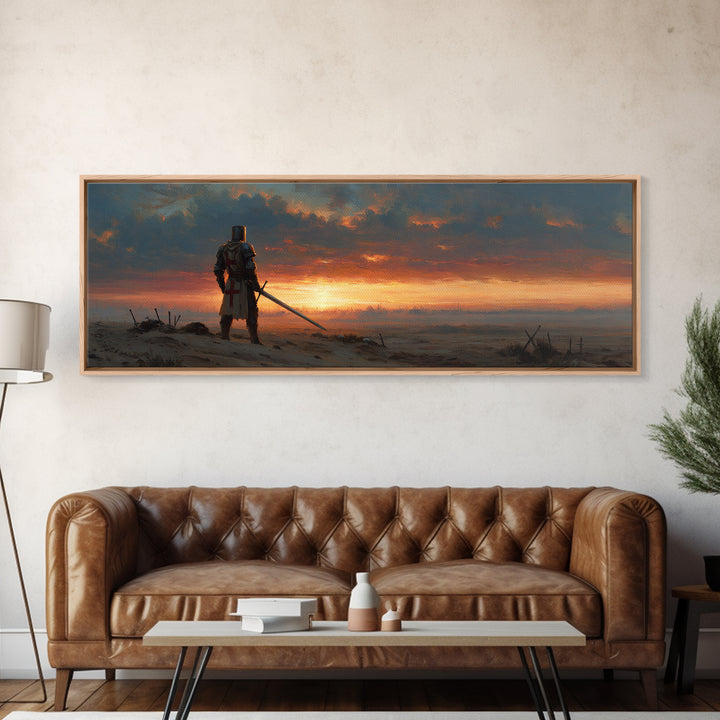 Rustic Outdoor Gear Scene With Hat, Oar, And Backpack Canvas Print Perfect For Cabin Wall Art or Adventure Home Decor
