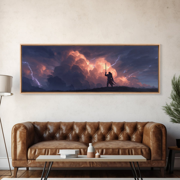 Panoramic Urban Graffiti Covered Stone Archway With Artistic Street Scene Framed Canvas Print