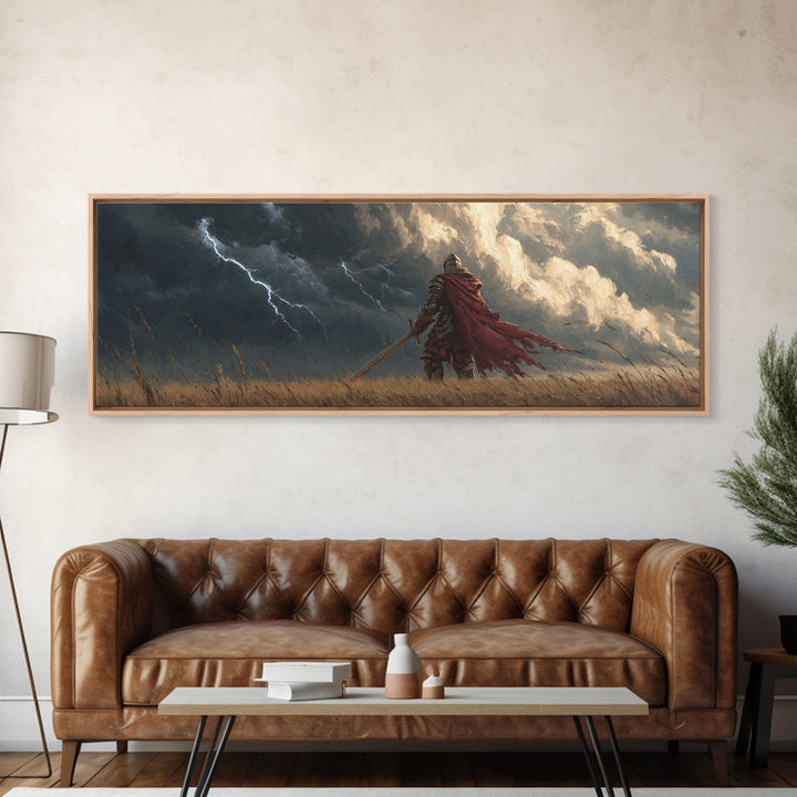 Mysterious Enchanted Magical Forest Landscape With Glowing Door Fairy Tale Wall Art Framed Canvas Print Decor