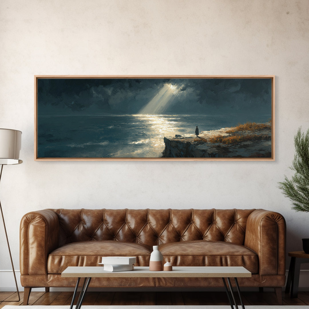Panoramic City Street Alley With Bold Owl Mural Vibrant Urban Wall Art Painting Framed Canvas Print For Modern Apartment Or Office Decor