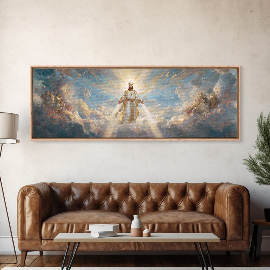 Surreal Underwater Dragon Resting On Treasure Hoard Fantasy Wall Art Canvas Print For Bedroom Or Gaming Room Decor
