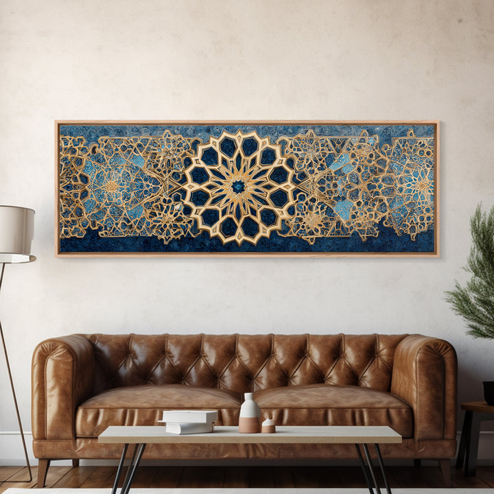 Inspirational Celestial Angelic Figure Soaring Among Clouds With Golden Light Wall Art Framed Canvas Print