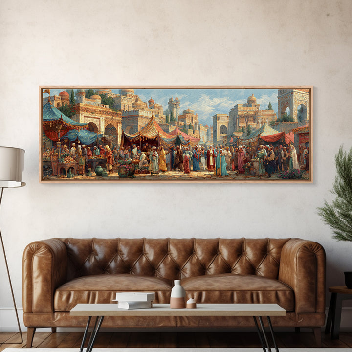 Knight In Armor Kneeling At Church Altar Under Dramatic Sun Rays Framed Canvas Print For Medieval Art Wall Decor And Gifts