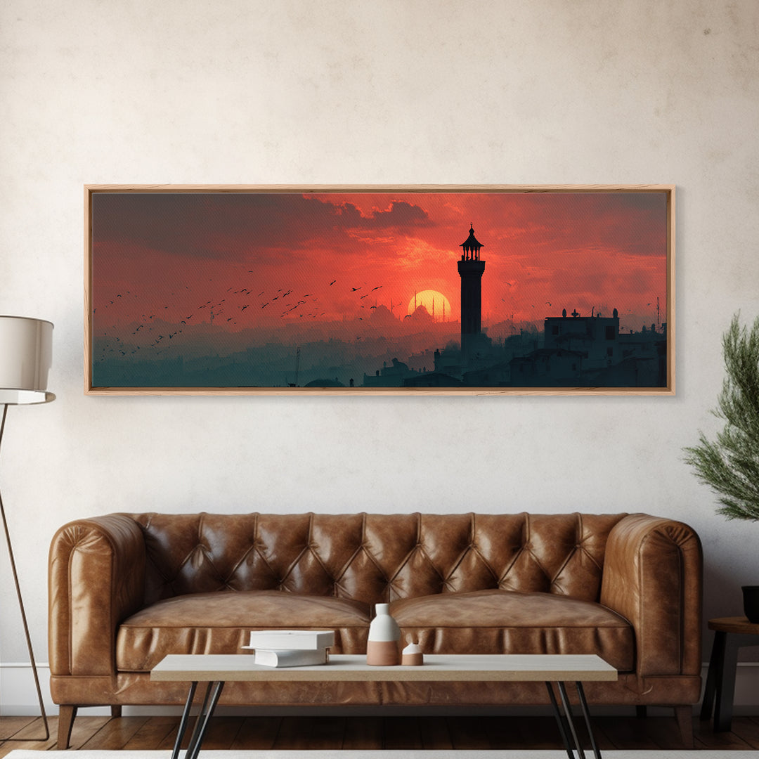 Magic Forest Wizard With Staff Enchanted Nature Scene Mystical Wall Art Canvas Print Fantasy Home Decor