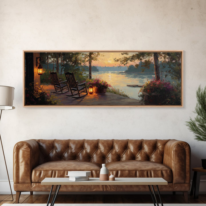 Still Life Painting Of Nautical Essentials With Rope, Hat And Oar On Weathered Dock Rustic Coastal Wall Art