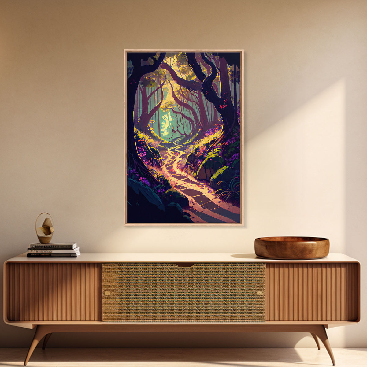 Path Into The Wood Forest Nature Trees Fine Art Print, Wall Decor, Wall Poster, Wall Art Print