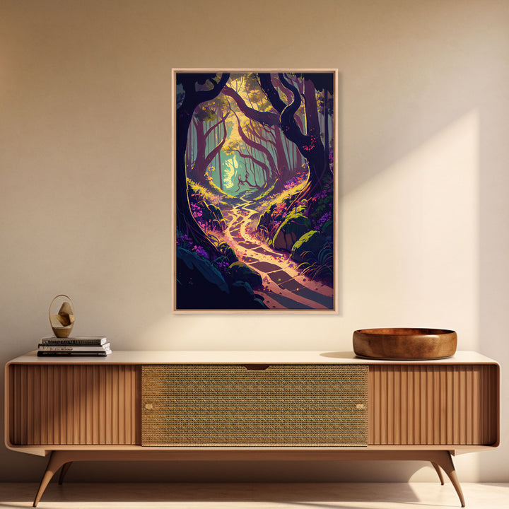 Path Into The Wood Forest Nature Trees Fine Art Print, Wall Decor, Wall Poster, Wall Art Print