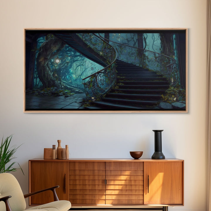 Fantasy Staircase, Framed Canvas Print, Stair Way to Beyond