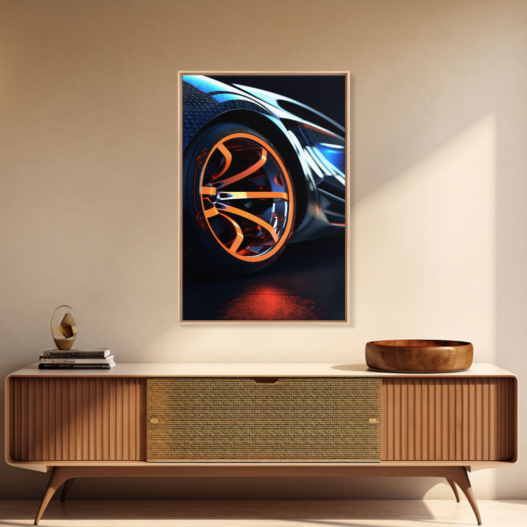 Car Guy Wall Art, Exotic Super Car Deep Dish Rims, Office or Man Cave Art, Automotive Photography, Sports Car Wall Art