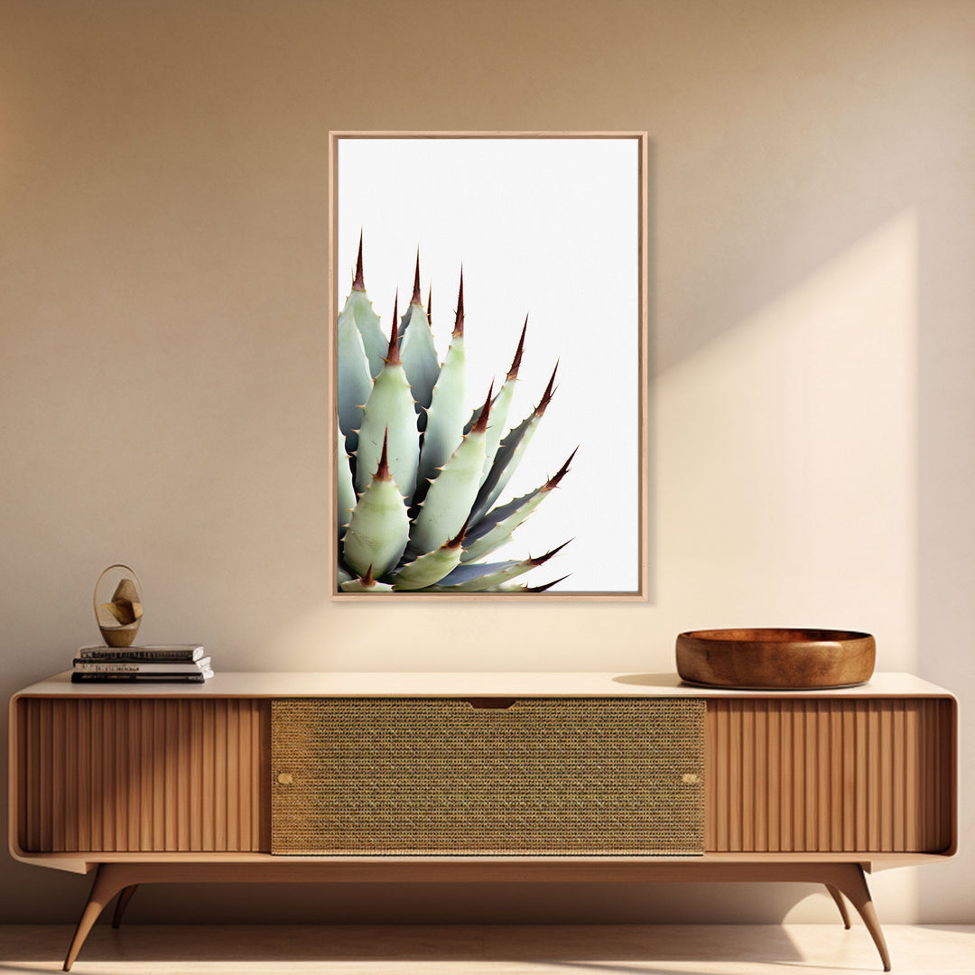 Desert Cactus Art Print, Modern Home Decor, Framed Canvas Print Or Poster, Botanical Print Desert Art Cactus, Bathroom Or Bedroom Or Office