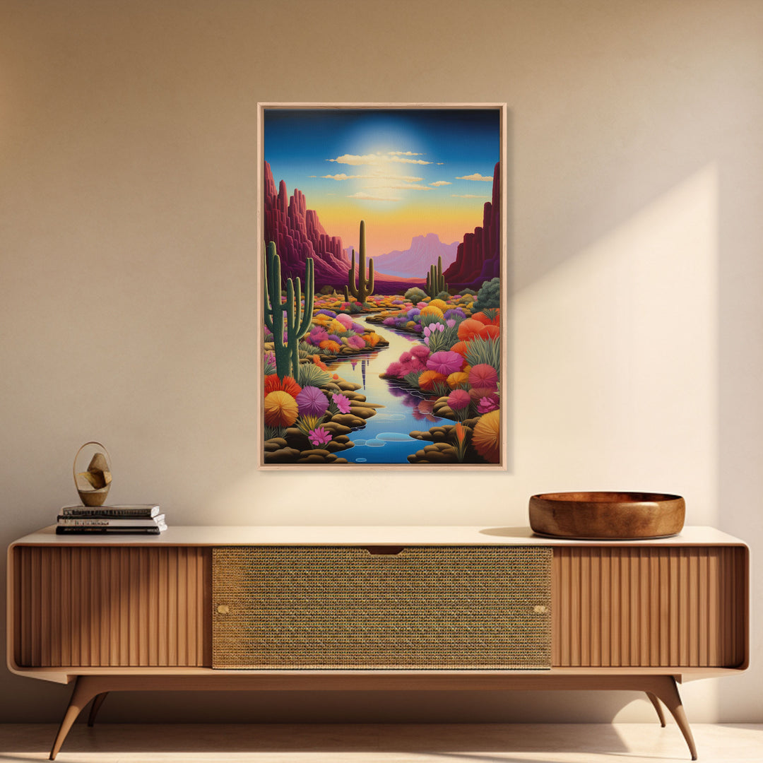 Desert Wall Art, Cactus Art, Nature Print, Canvas Print, Wall Art, Vertical Art, First Home Gift, Wall Art Prints, Living Room Prints
