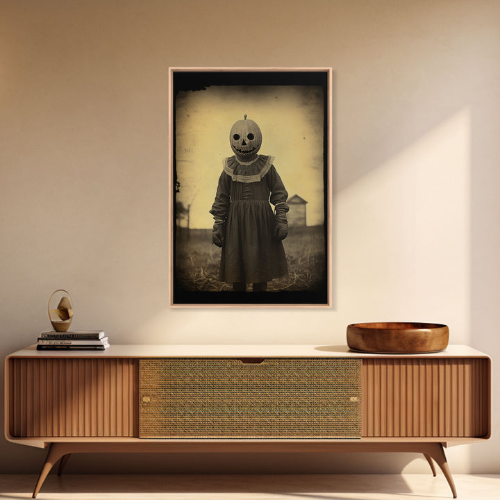 Creepy Wall Art, Horror Home Decor, Scary Wall Art, Spooky Halloween Canvas Print, Wall Art, Vertical Print, Home Decor, Wall Decor