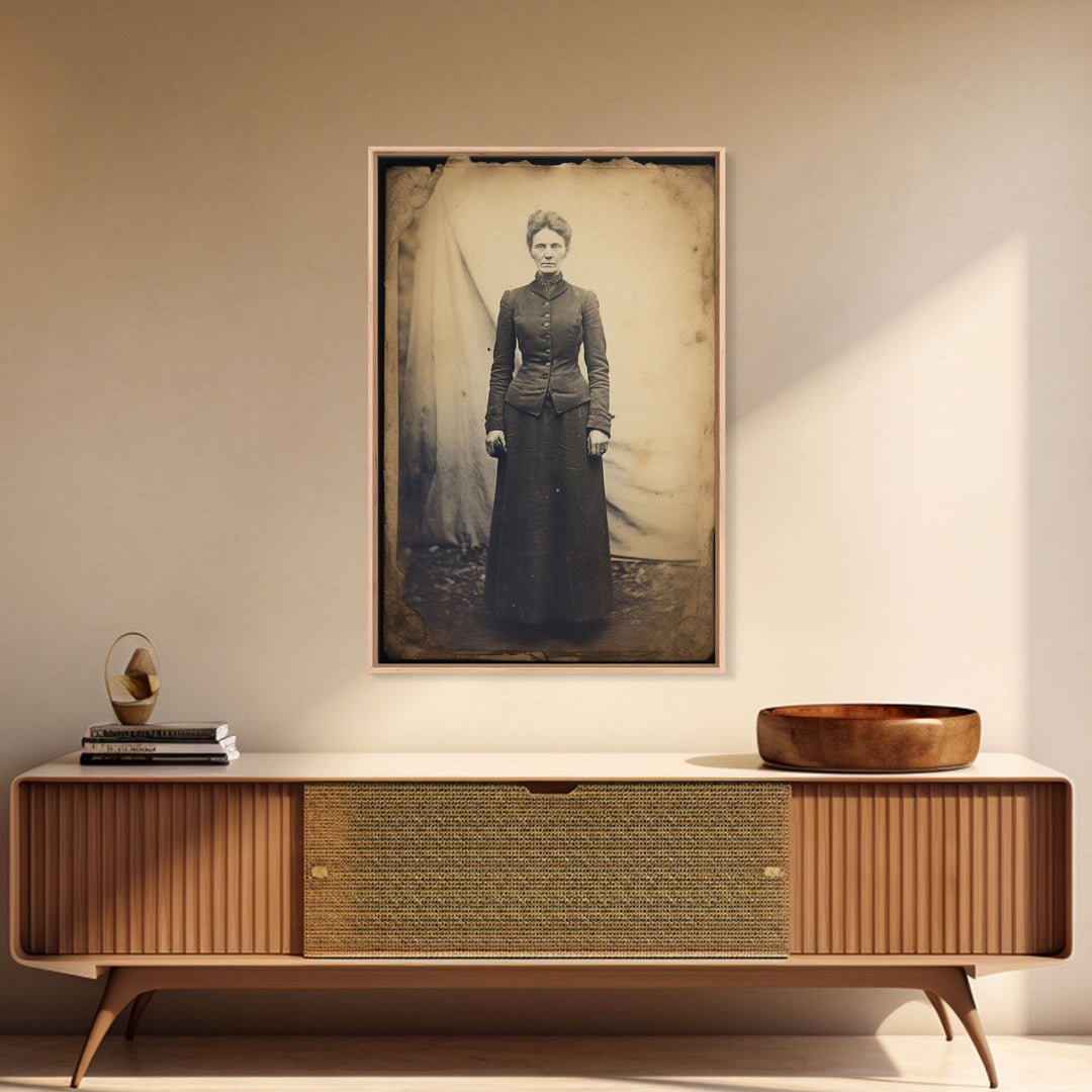 Portrait From Photo, Victorian Wall Art, Antique Photograph, Canvas Print, Wall Art, Vertical Print, Southern Decor, Victorian Woman