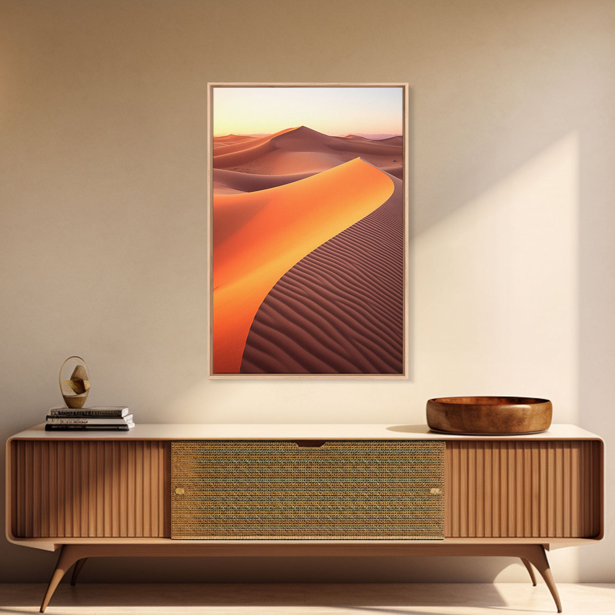 Desert Ladscape, Sand Dunes Art Print, Desert Art, Canvas Print, Wall Art, Vertical Art, Office Wall Decor, Landscape Print, Family Room Art