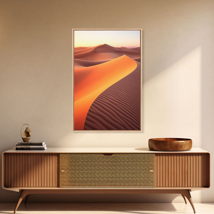 Desert Ladscape, Sand Dunes Art Print, Desert Art, Canvas Print, Wall Art, Vertical Art, Office Wall Decor, Landscape Print, Family Room Art